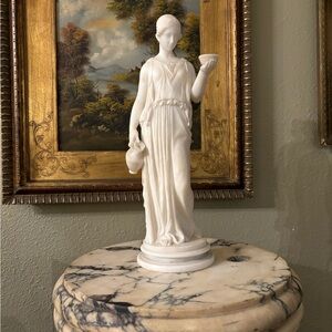 Elegant White Marble Statue